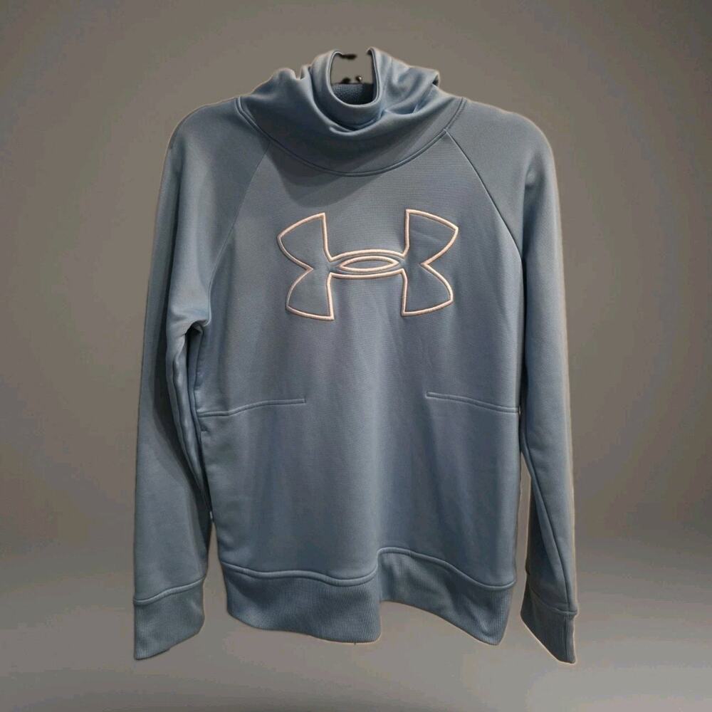 Under Armour Coldgear Hoodie Sweatshirt Womens Size M Medium Light Blue